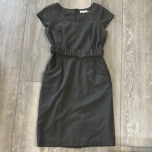 Calvin Klein Dresses & Skirts - Calvin Klein Black Midi Belted Sheath Dress